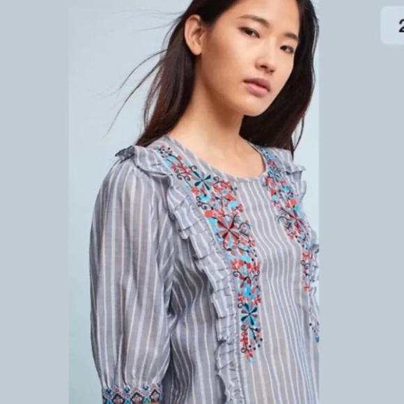 Anthropologie Tops - Anthropologie | One September blue Jayden blouse M